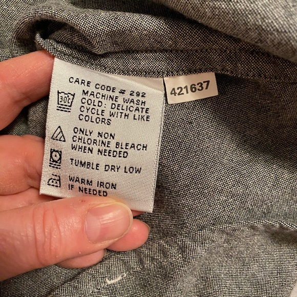 Halloween Embroidered Fall Pumpkin Casey & Max Gray cotton Button Down Shirt - Picture 11 of 11